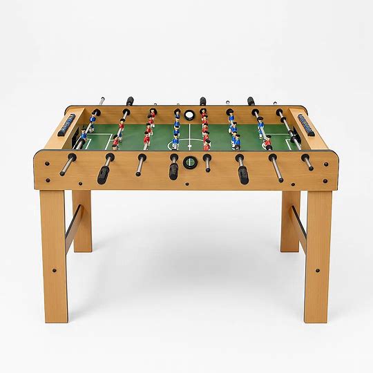 Baby-Foot en bois 75 cm - Table de football avec 18 joueurs et compteurs de score - Jeu d'intérieur