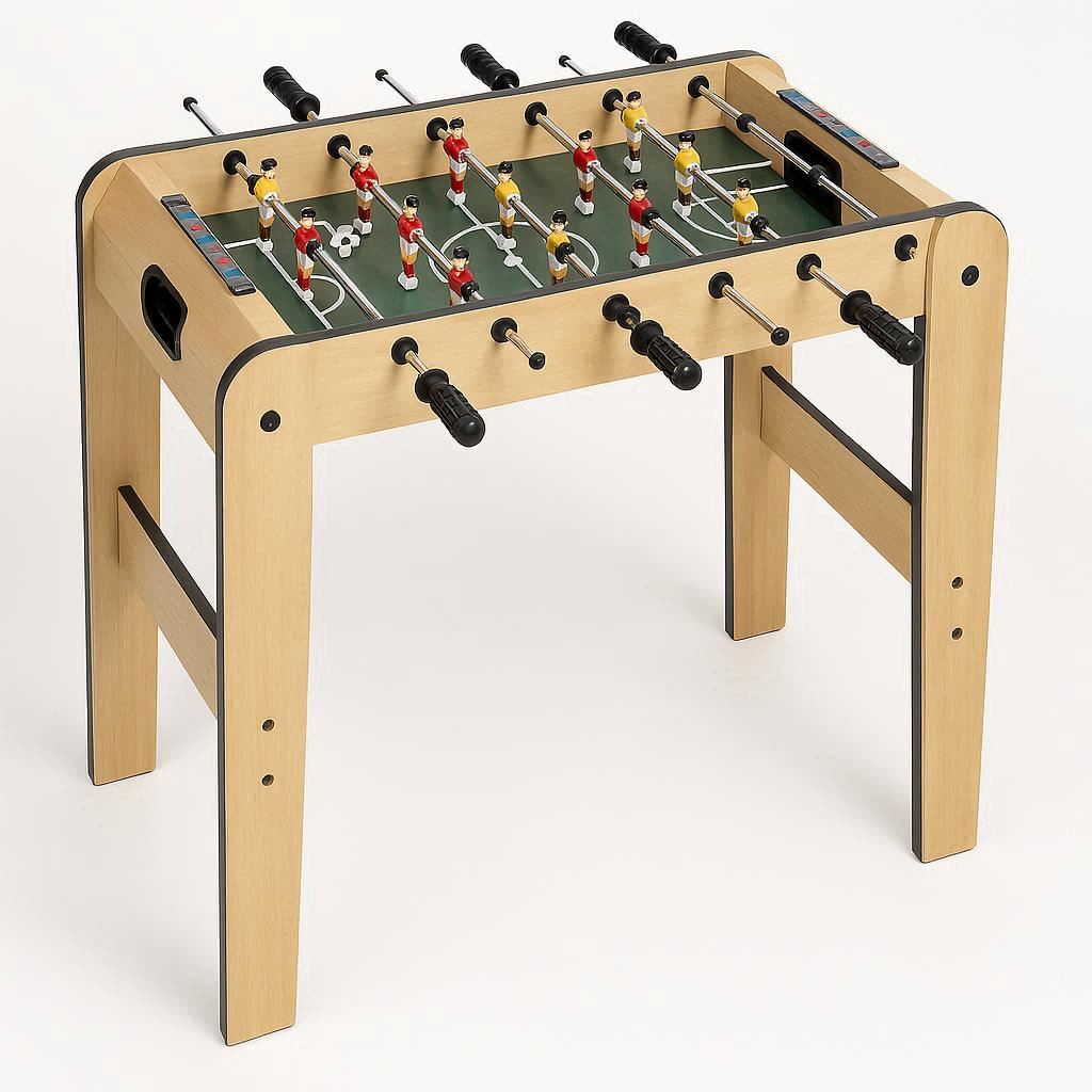 Baby-Foot en bois 75 cm - Table de football avec 18 joueurs et compteurs de score - Jeu d'intérieur