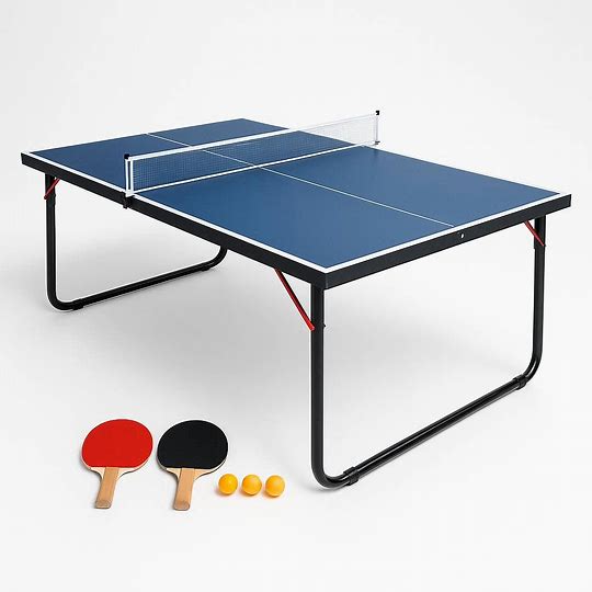 Table de Ping-Pong pliable 137 cm - Table de tennis portable avec filet, 2 raquettes et 3 balles