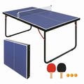 Table de Ping-Pong pliable 137 cm - Table de tennis portable avec filet, 2 raquettes et 3 balles