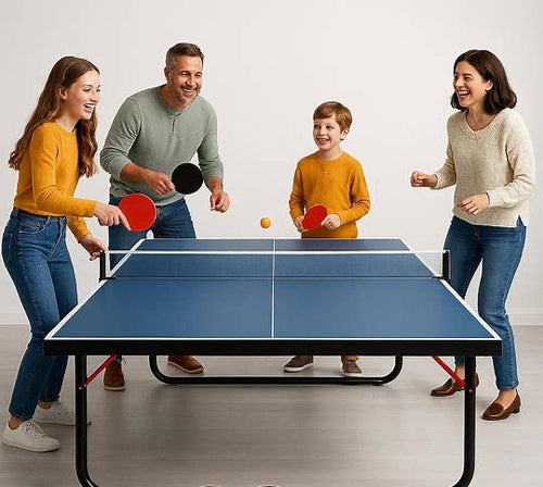 Table de Ping-Pong pliable 137 cm - Table de tennis portable avec filet, 2 raquettes et 3 balles