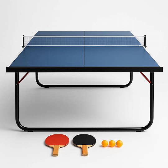 Table de Ping-Pong pliable 137 cm - Table de tennis portable avec filet, 2 raquettes et 3 balles